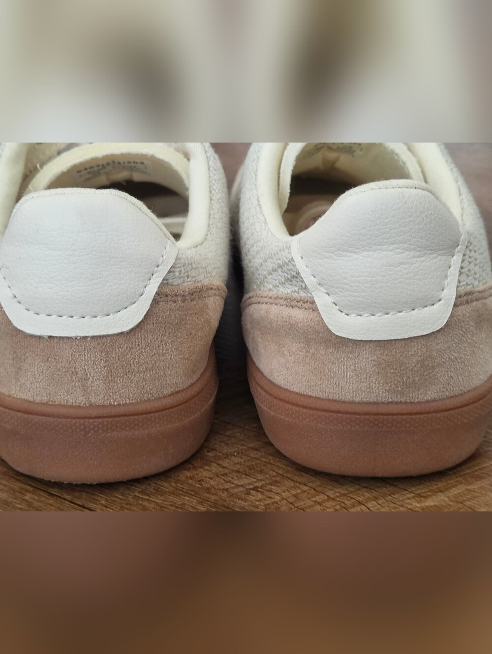 Zara Women's Cream Retro Sneakers EU36 US6 Blush Gum Sole Casual Excellent Cond - Picture 5 of 8
